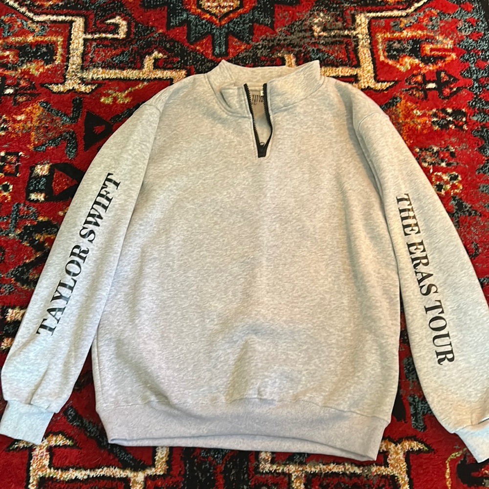 Taylor Swift The Eras Tour Grey Quarter Zip Sweatshirt